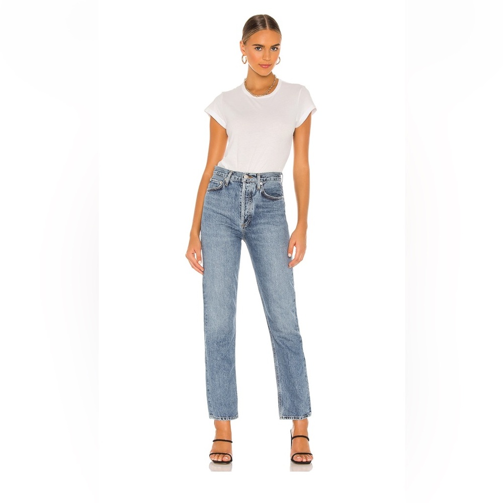 Agole 90’s Pinch Waist Jeans in Navigate